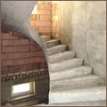 бетонная лестница с забежными ступенями в Тюмени